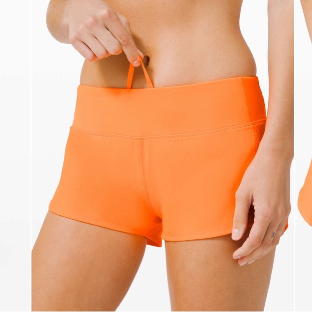 lululemon athletica Orange Athletic Shorts
